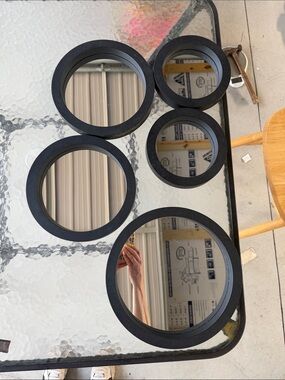 Decorative Black Frame Modern & Contemporary Mirror set
